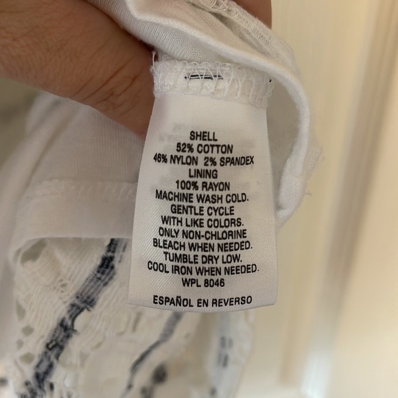 Madison Jules | Eyelet Stripe Dress | Sz Small - Picture 3 of 3